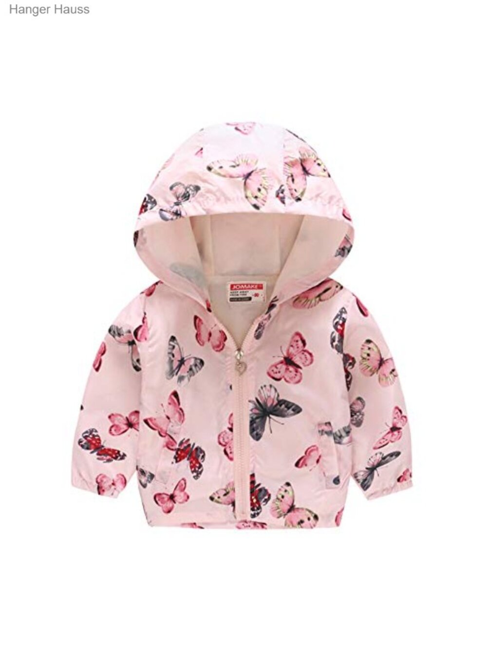 Toddler Boys Girls Cartoon Print Zip Hooded Jacket Windbreaker